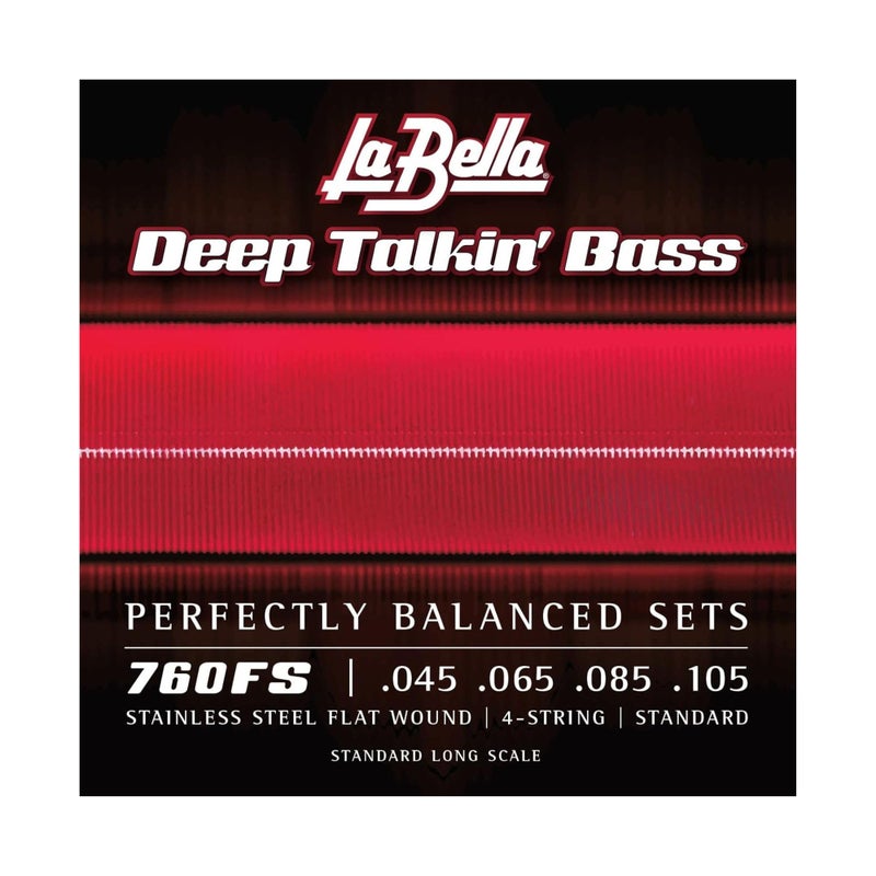 La Bella 760FS Deep Talkin' Stainless Steel Flat Wound - Standard Long Scale Bass Guitar String 45-105 - Image 2